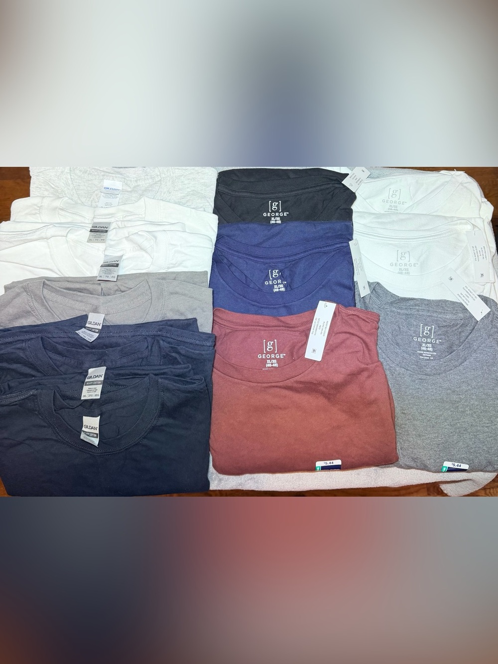 12 Blank shirts long sleeve George and short sleeve Gildan brand Xl and one 2xl
